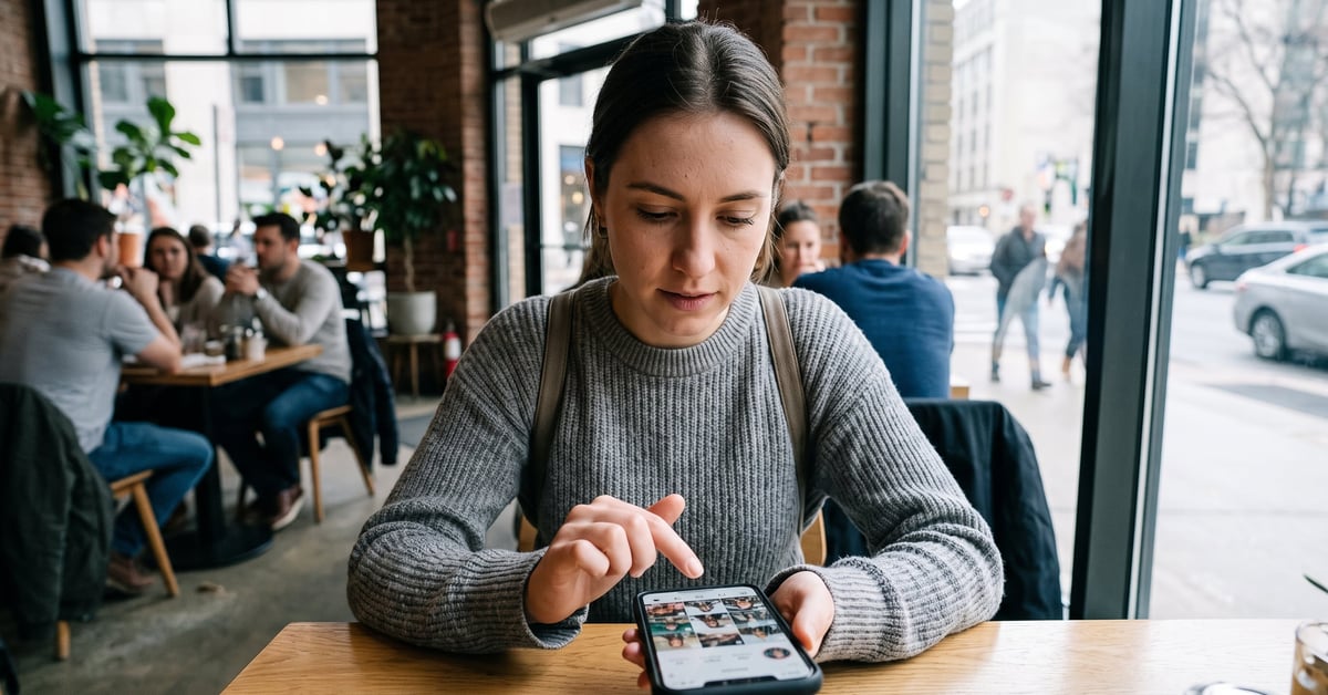 Smartphone affichant des icônes de réseaux sociaux sur un bureau moderne – images réseaux sociaux